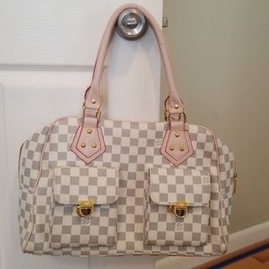 White and Black Checkered Purse